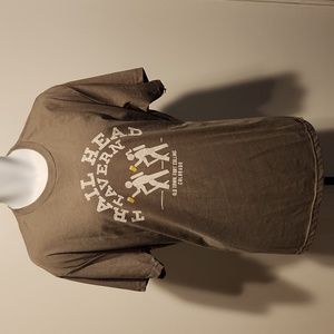 Trailhead Tavern beer hiking art gray xl tshirt